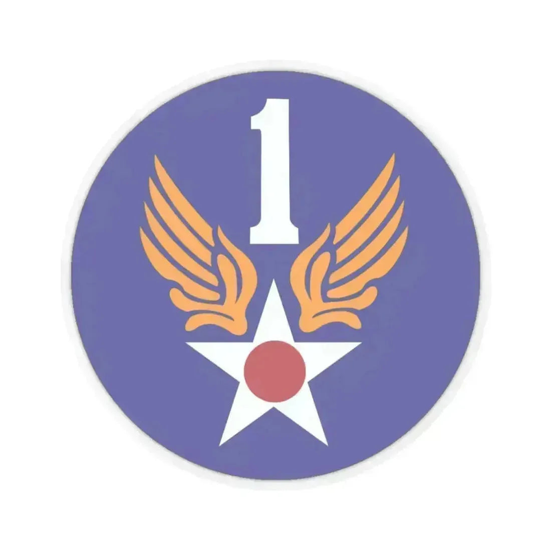 1 Air Force (U.S. Army) STICKER Vinyl Kiss-Cut Decal 4 Inch Transparent - The Sticker Space