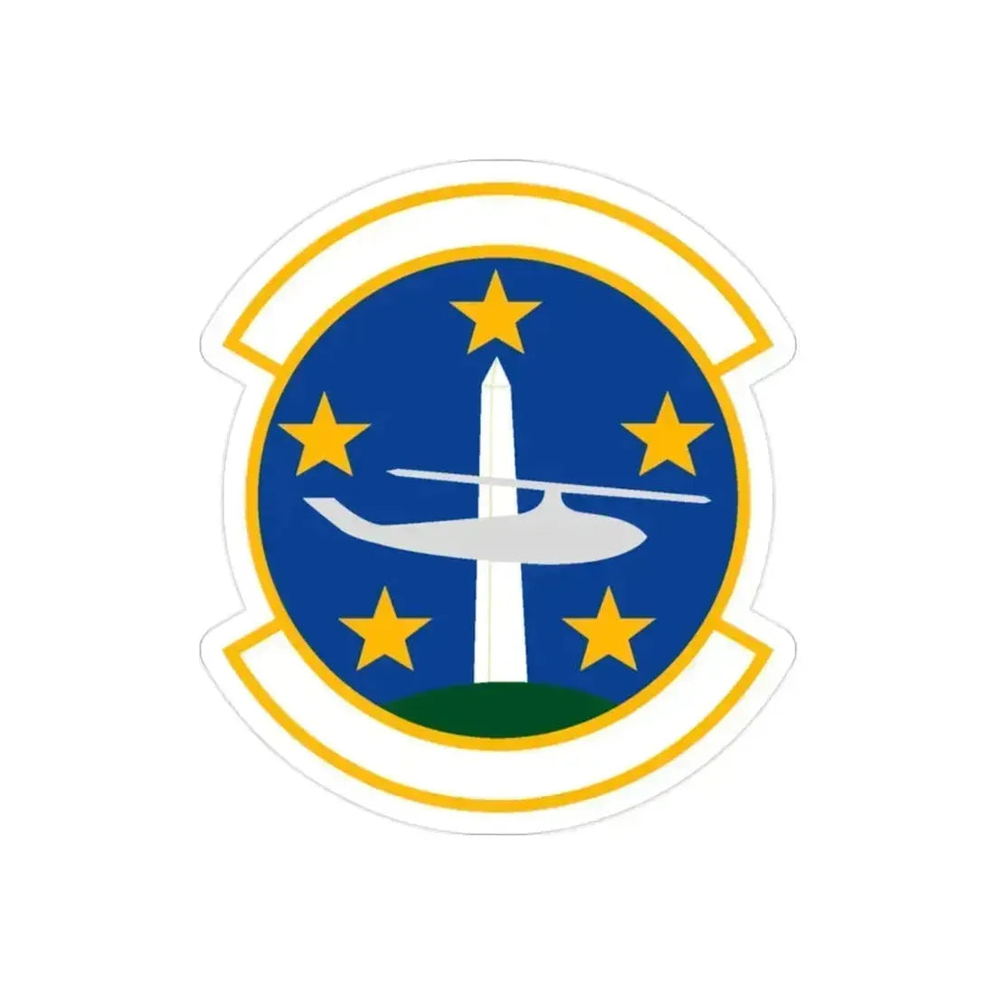 1 Helicopter Squadron (U.S. Air Force) REVERSE PRINT Transparent Die-Cut STICKER - The Sticker Space