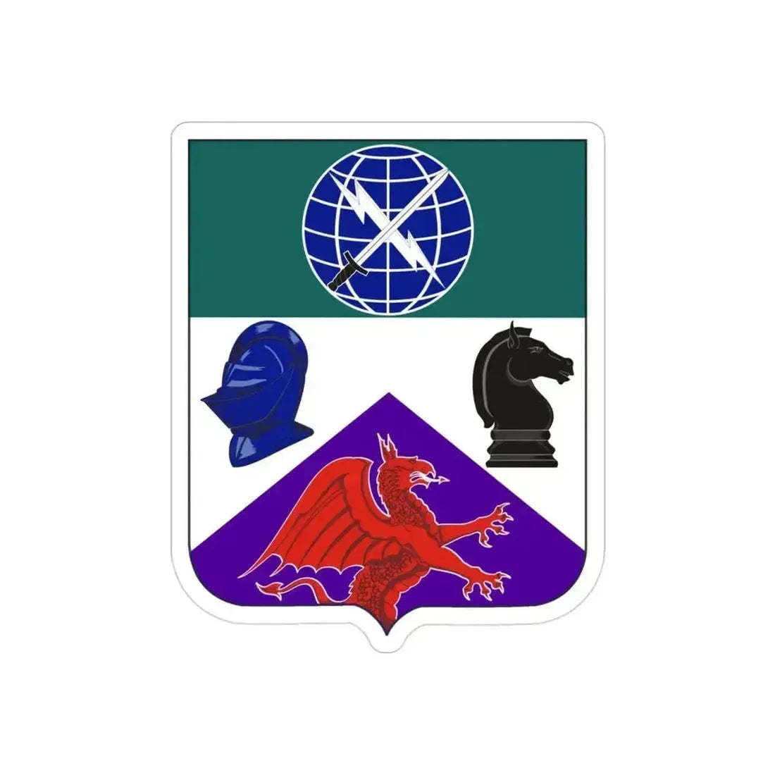 1 Information Operations Battalion 3 (U.S. Army) REVERSE PRINT Transparent Die-Cut STICKER - The Sticker Space