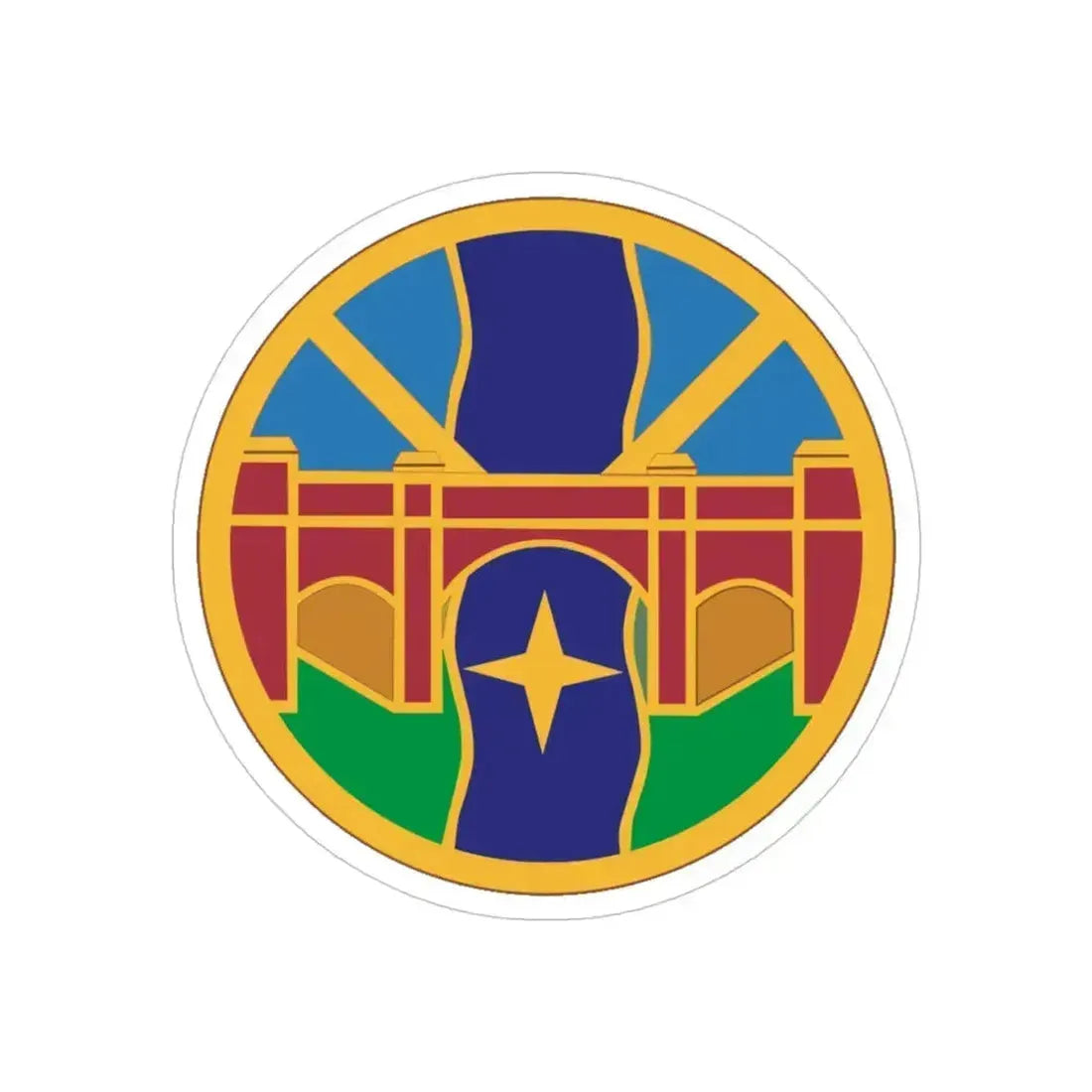 1 Transportation Agency (U.S. Army) REVERSE PRINT Transparent Die-Cut STICKER - The Sticker Space