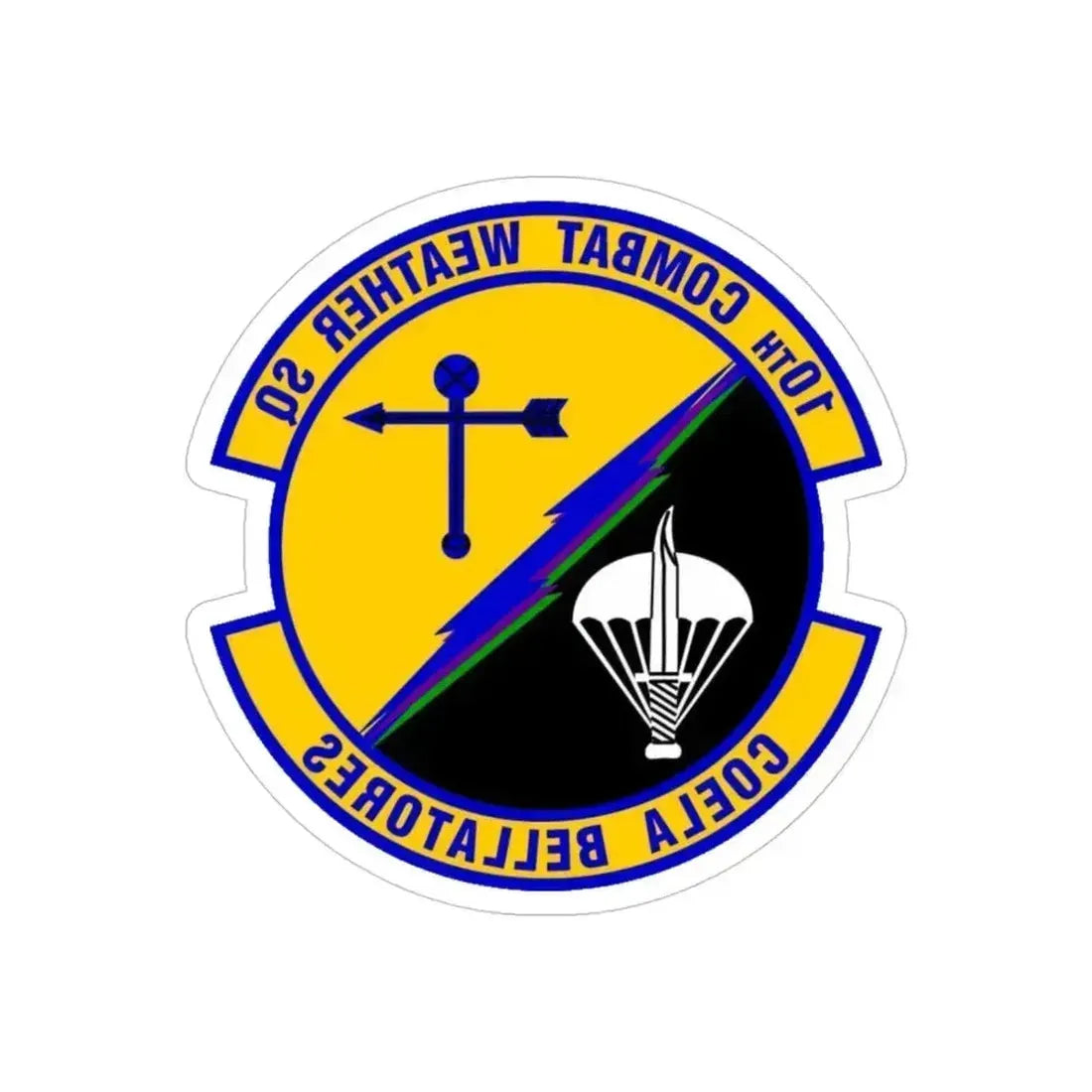 10 Combat Weather Squadron AFSOC (U.S. Air Force) REVERSE PRINT Transparent Die-Cut STICKER - The Sticker Space
