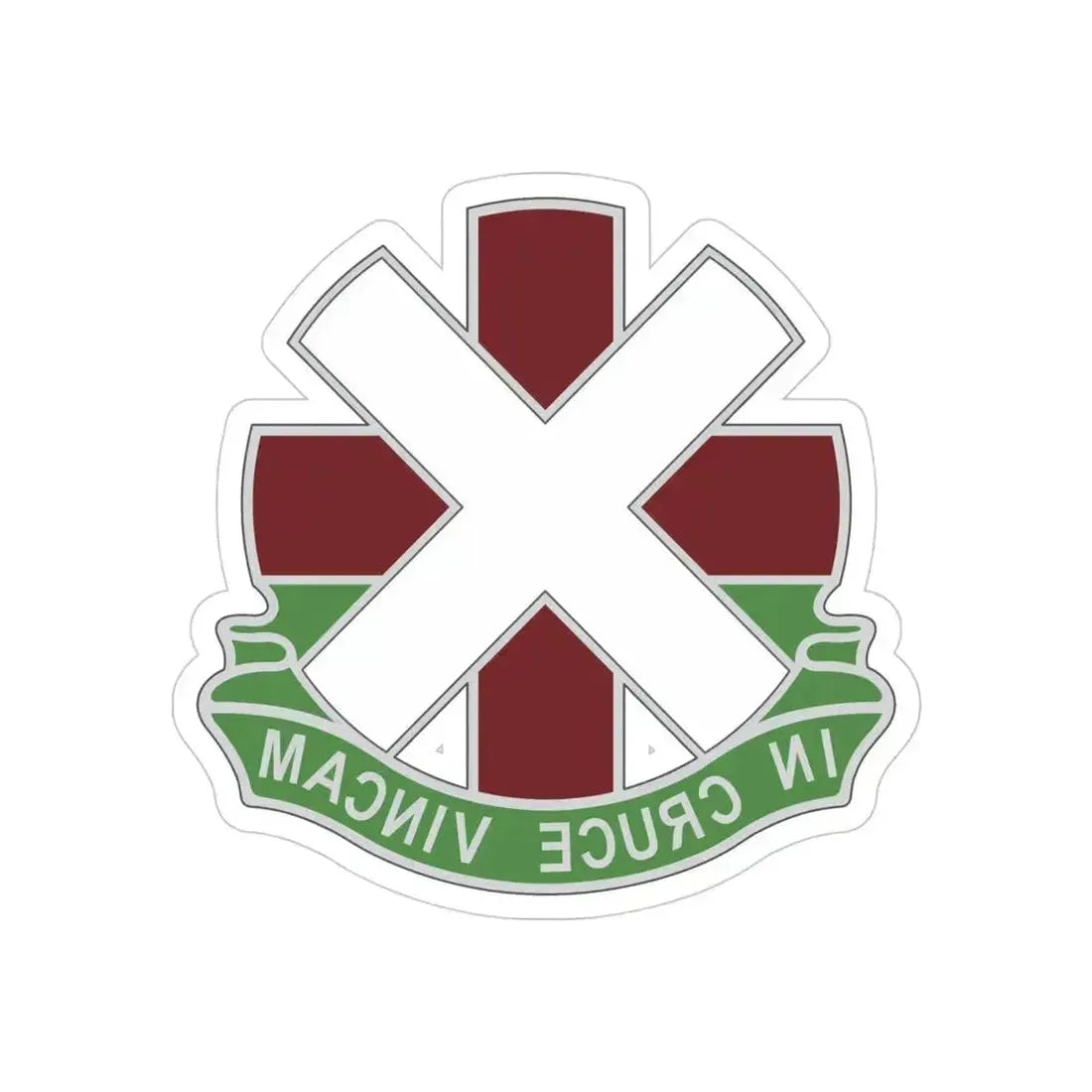 10 Field Hospital (U.S. Army) REVERSE PRINT Transparent Die-Cut STICKER - The Sticker Space