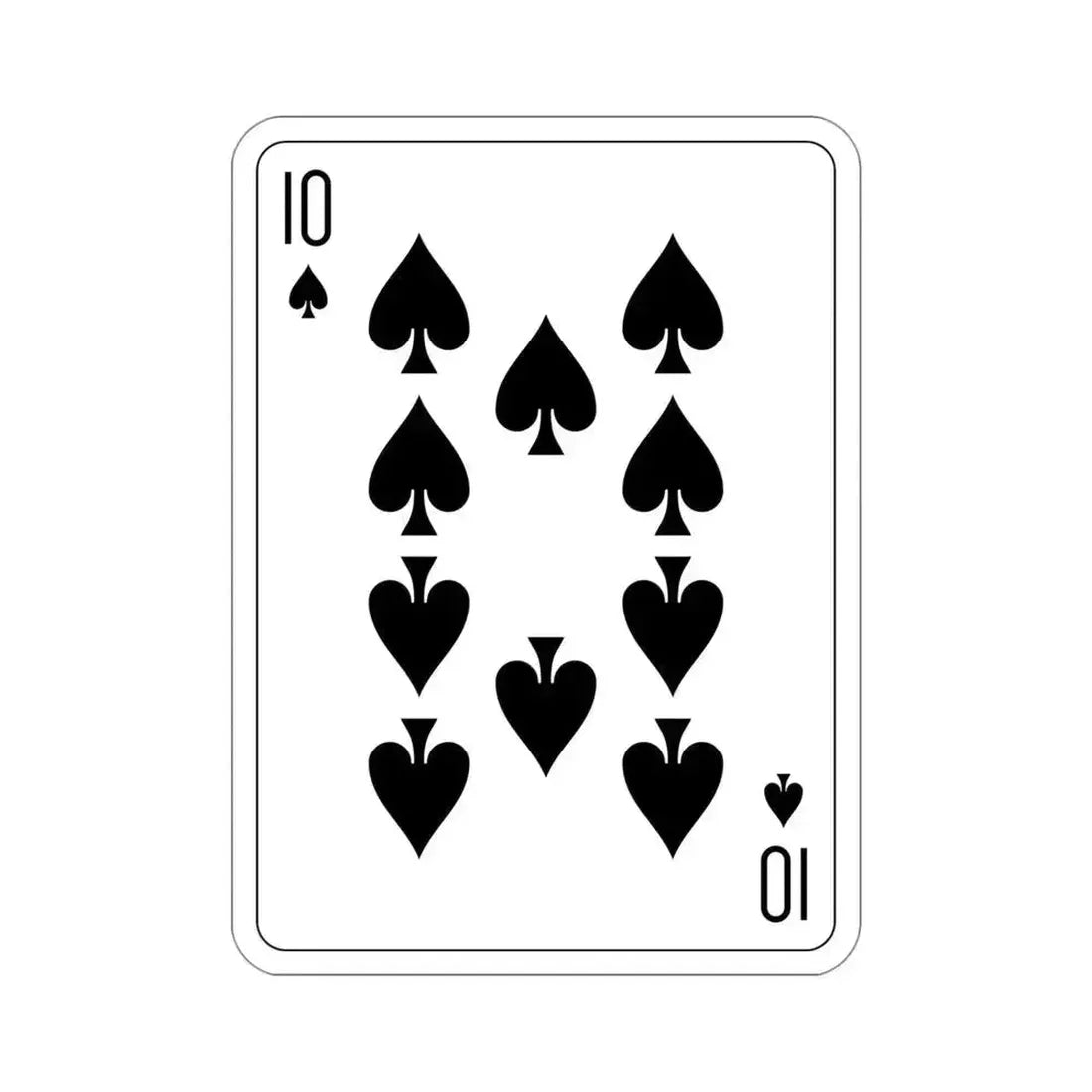 10 of Spades Playing Card STICKER Vinyl Die-Cut Decal - The Sticker Space