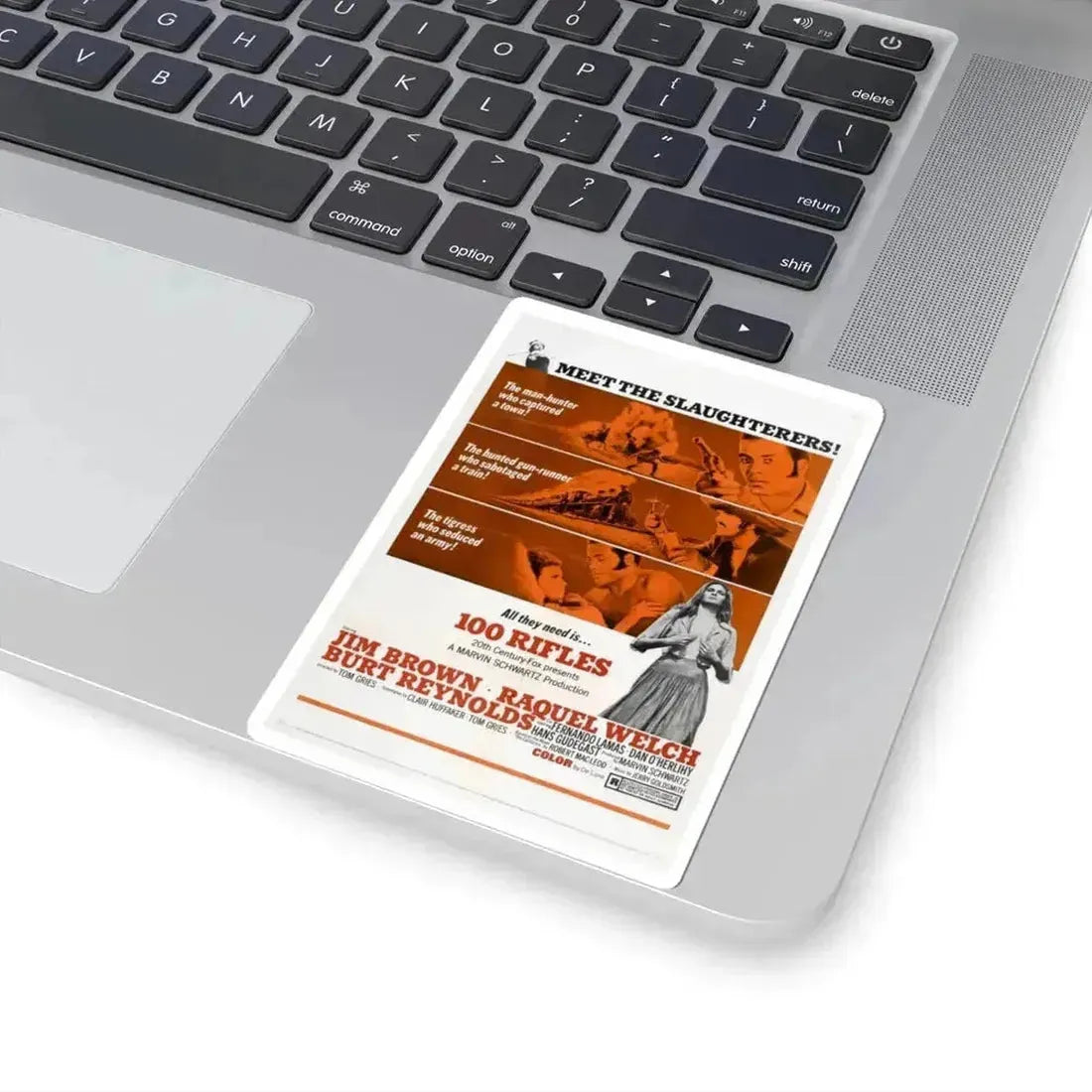 100 Rifles 1969 Movie Poster - STICKER Vinyl Kiss-Cut Decal - The Sticker Space