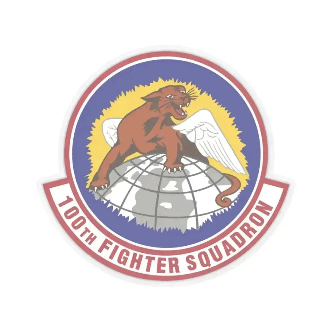 100th Fighter Squadron (U.S. Air Force) STICKER Vinyl Kiss-Cut Decal 3 Inch Transparent - The Sticker Space