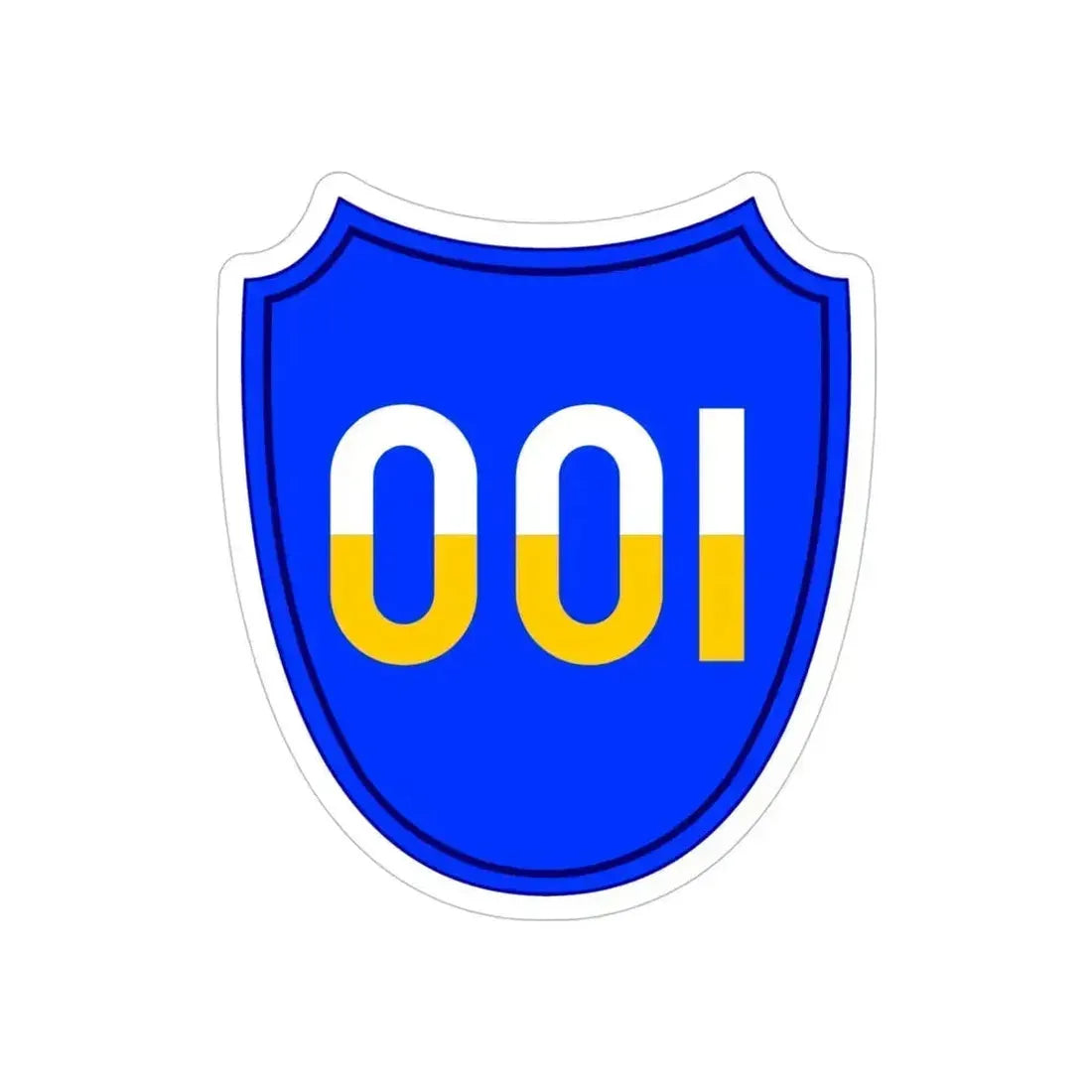 100th Infantry Division SSI (U.S. Army) REVERSE PRINT Transparent Die-Cut STICKER - The Sticker Space