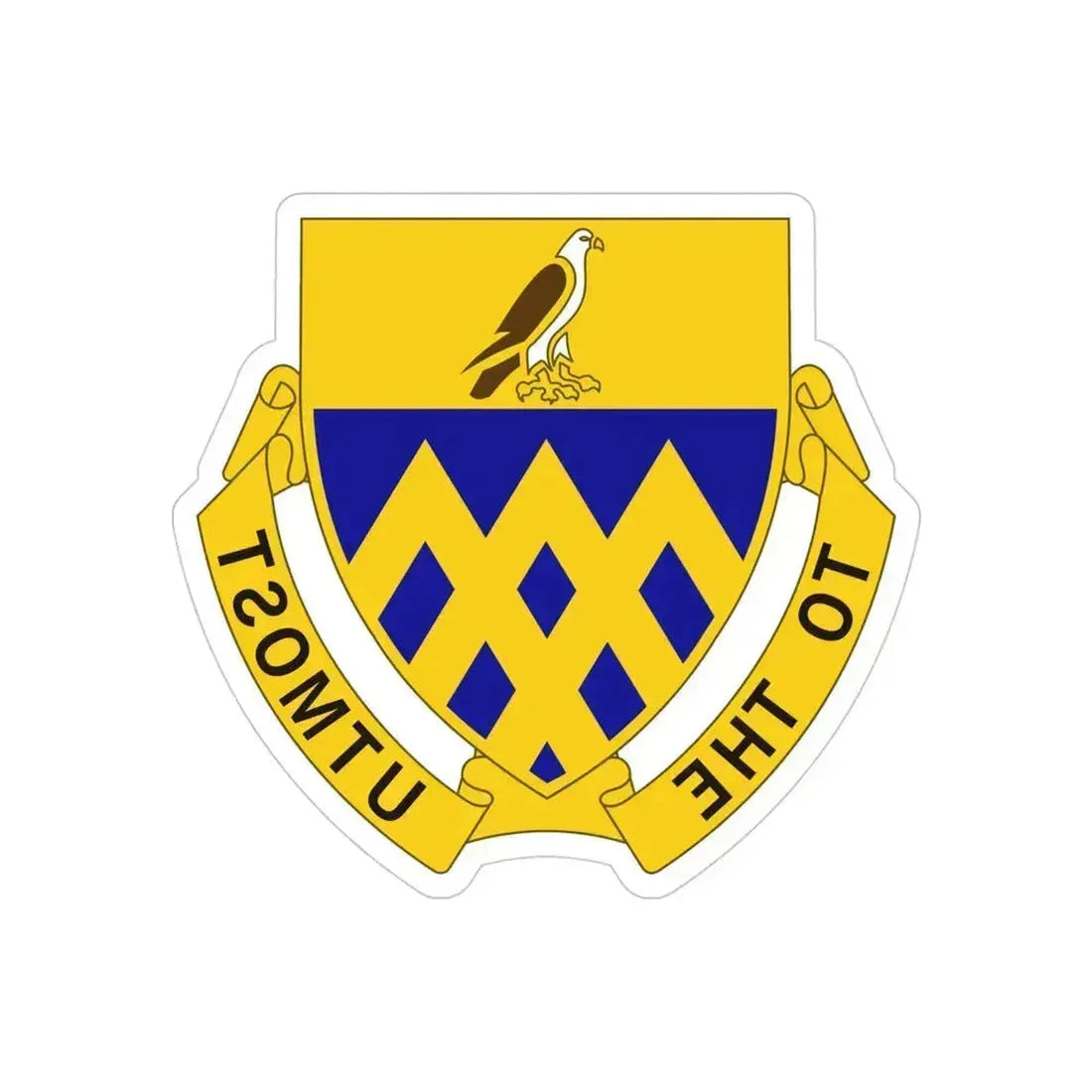 101 Cavalry Regiment (U.S. Army) REVERSE PRINT Transparent Die-Cut STICKER - The Sticker Space