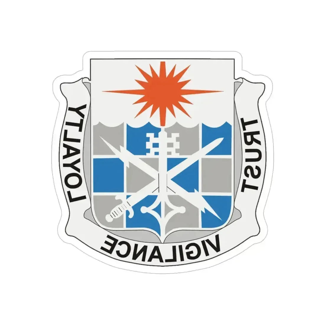 101 Military Intelligence Battalion (U.S. Army) REVERSE PRINT Transparent Die-Cut STICKER - The Sticker Space