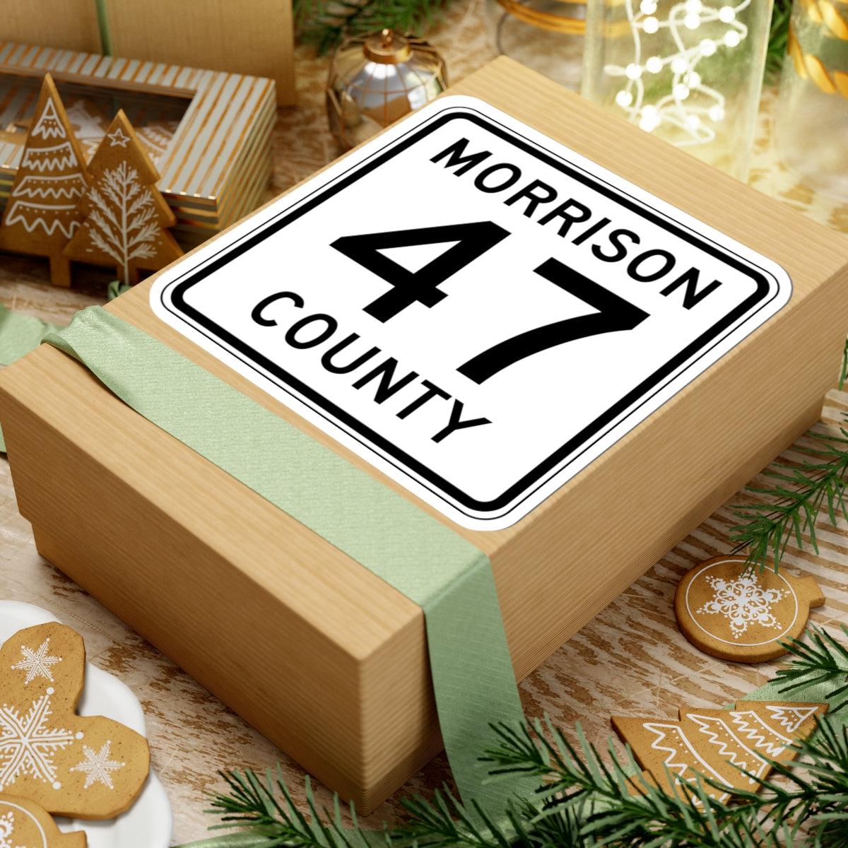 Morrison County Route 47 (Minnesota) (Road Sign) STICKER Vinyl Kiss-Cut Decal