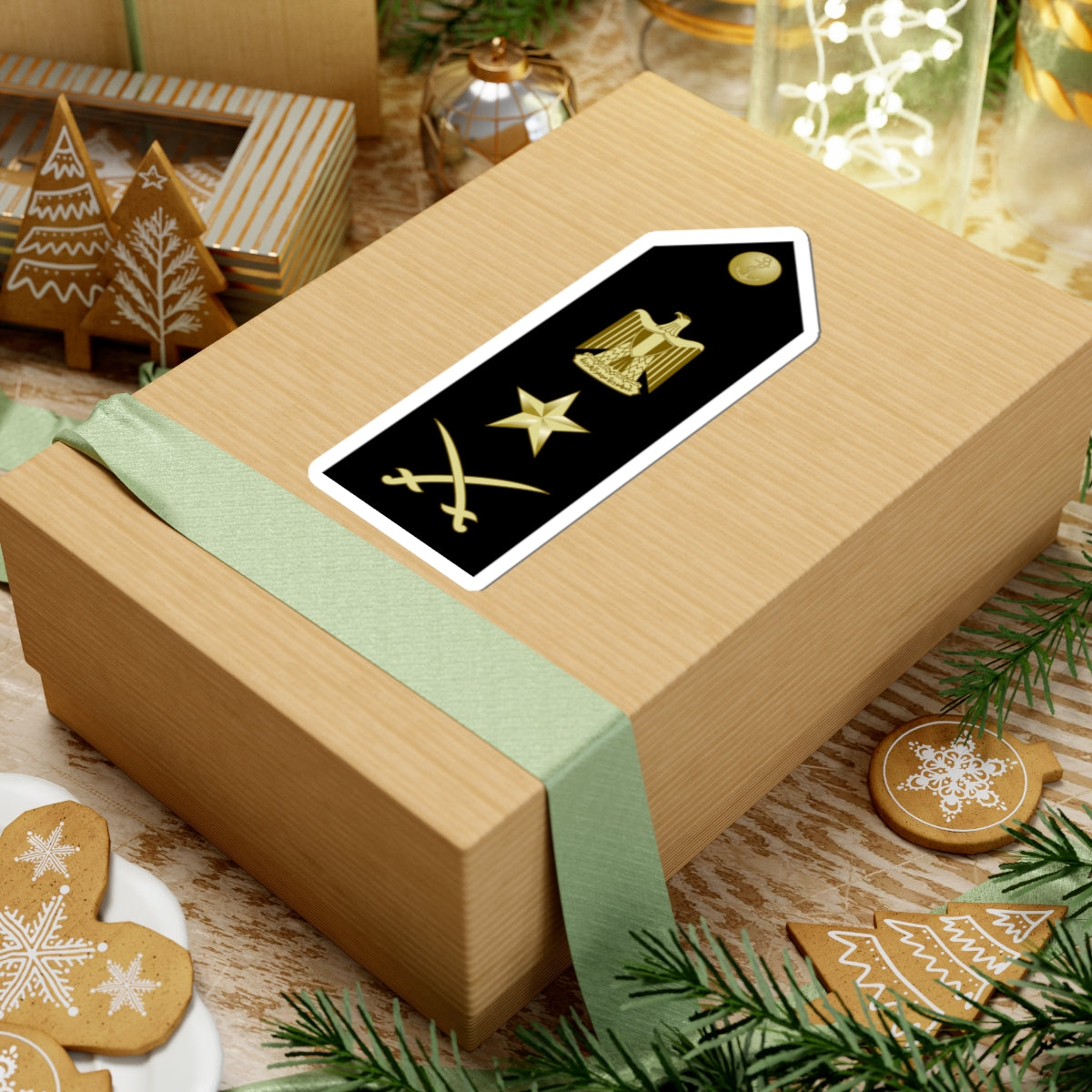 EgyptianNavyInsignia ViceAdmiral shoulderboard (Egypt) (Military Rank) STICKER Vinyl Kiss-Cut Decal