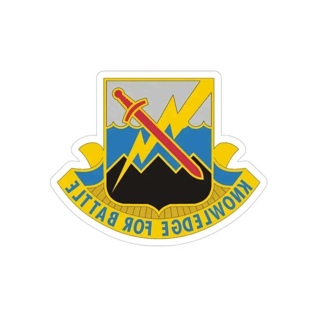 102 Military Intelligence Battalion (U.S. Army) REVERSE PRINT Transparent Die-Cut STICKER - The Sticker Space