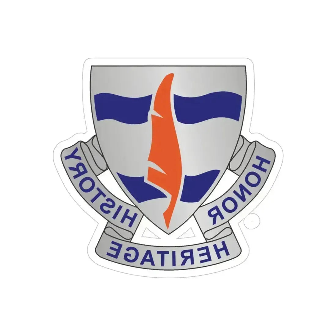 102 Signal Battalion (U.S. Army) REVERSE PRINT Transparent Die-Cut STICKER - The Sticker Space