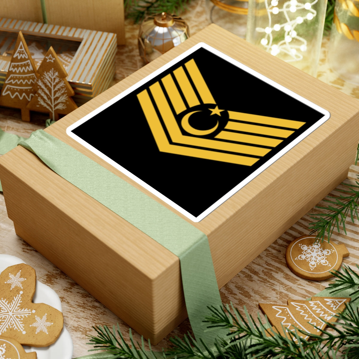 Kıdemli Üstçavuş rütbe (Turkey) (Military Rank) STICKER Vinyl Kiss-Cut Decal