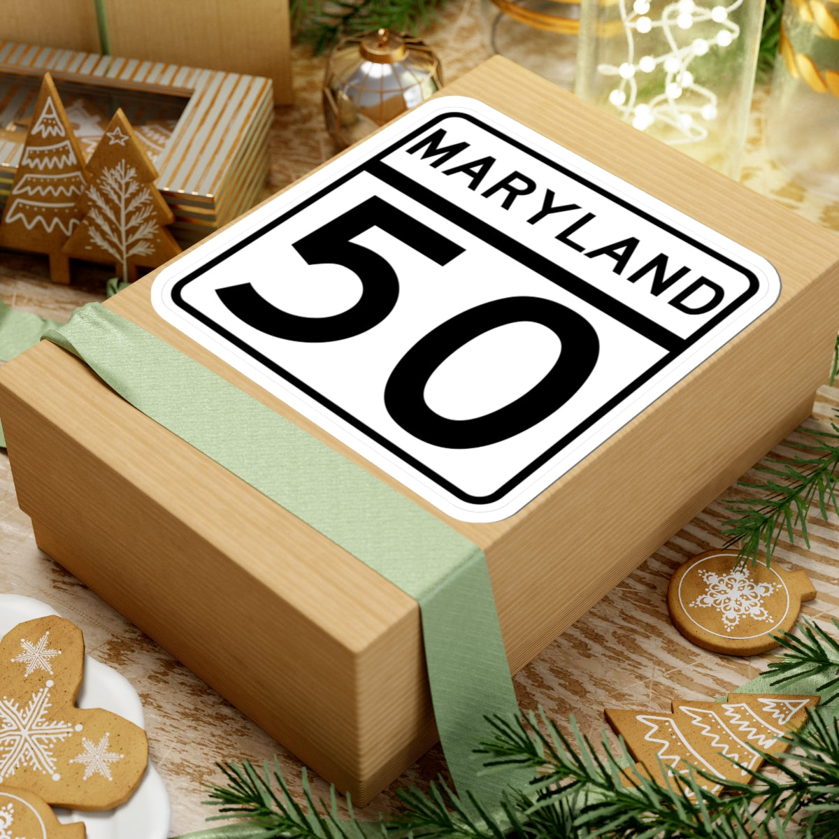 MD Route 50 (Maryland) (Road Sign) STICKER Vinyl Kiss-Cut Decal