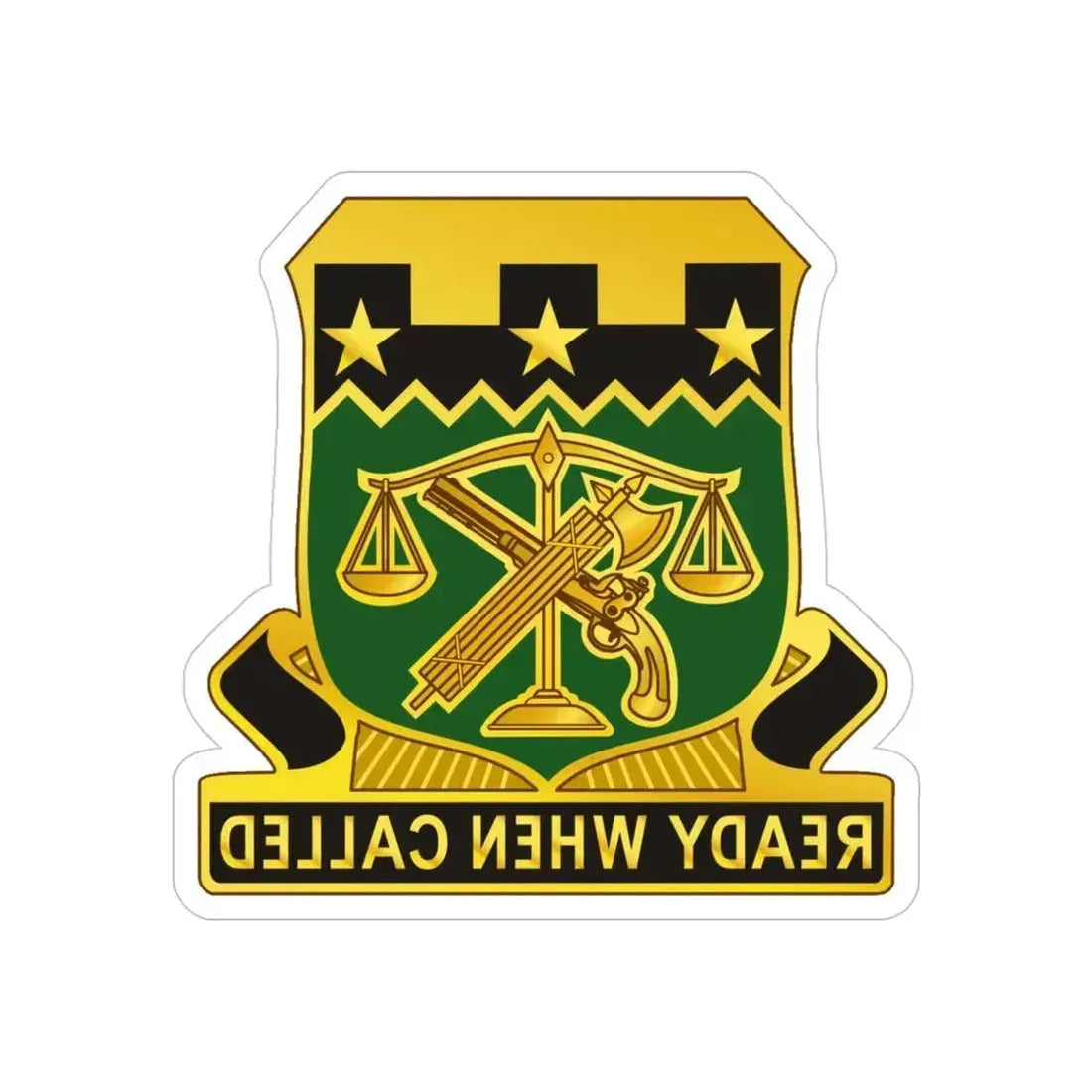 105 Military Police Battalion (U.S. Army) REVERSE PRINT Transparent Die-Cut STICKER - The Sticker Space