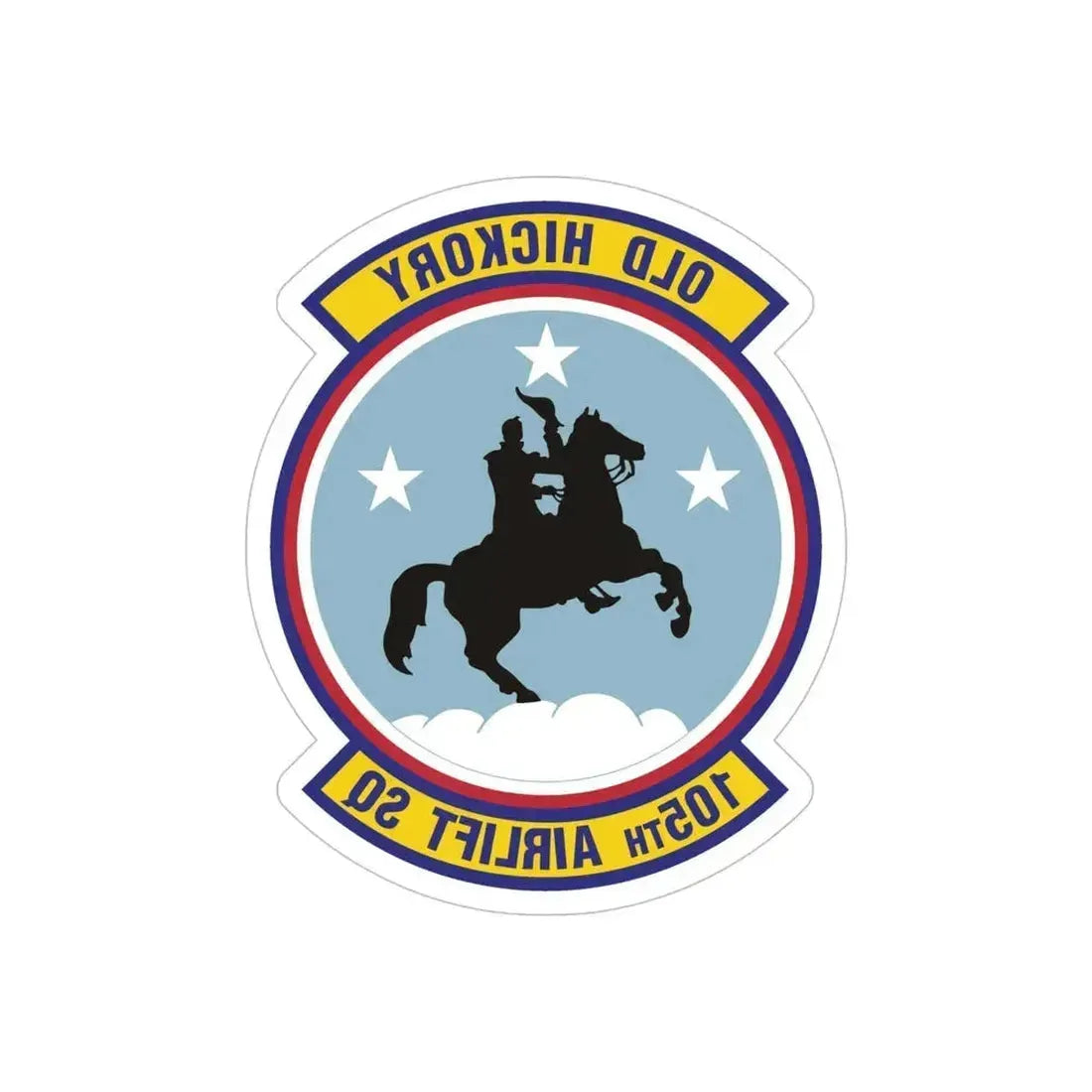 105th Airlift Squadron 2 (U.S. Air Force) REVERSE PRINT Transparent Die-Cut STICKER - The Sticker Space