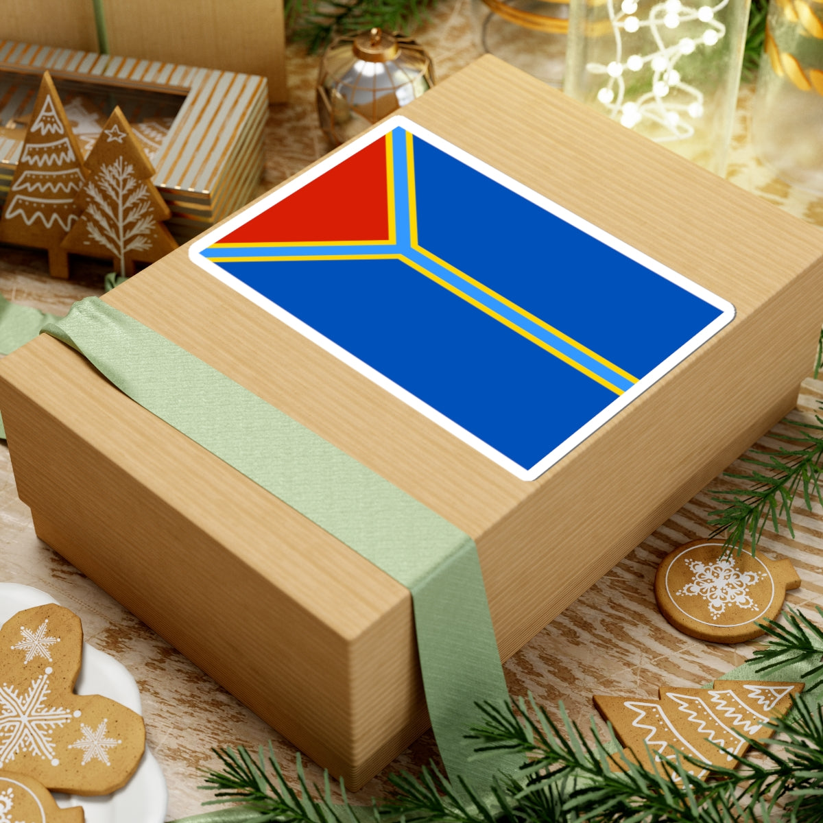 Flag of Alekseevsky rayon Volgograd oblast (Russia) STICKER Vinyl Kiss-Cut Decal