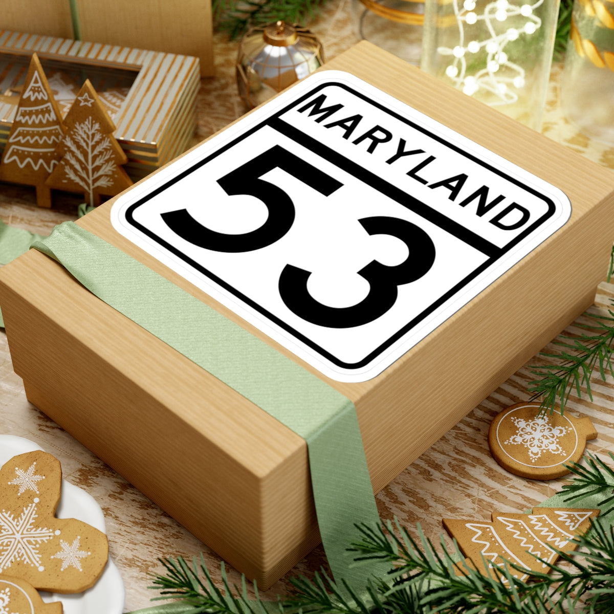 MD Route 53 (Maryland) (Road Sign) STICKER Vinyl Kiss-Cut Decal