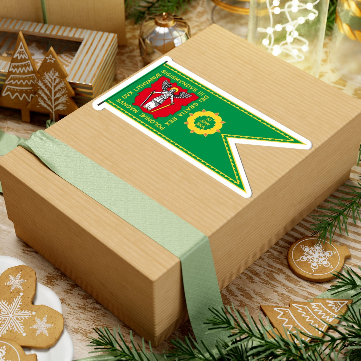 Banner of Kiev Voivodeship 1609-1618-1 (Belarus) (Coat of Arms) STICKER Vinyl Kiss-Cut Decal