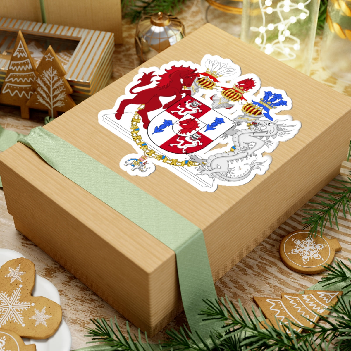 Armoiries Alexandra Manley Contesse de Frederiksborg2005 (Denmark) (Coat of Arms) STICKER Vinyl Kiss-Cut Decal