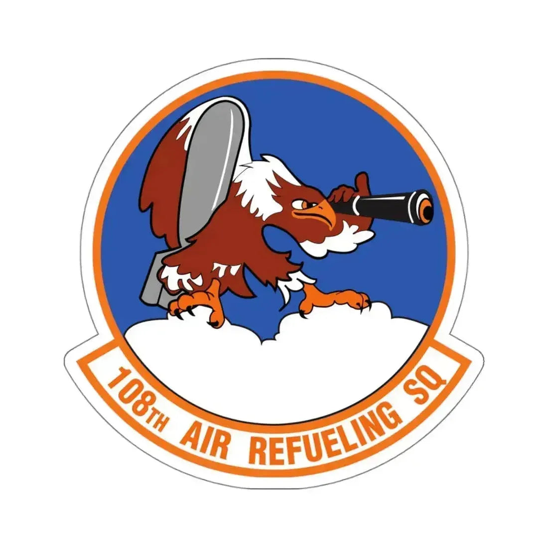 108th Air Refueling Squadron (U.S. Air Force) STICKER Vinyl Kiss-Cut Decal 4 Inch White - The Sticker Space