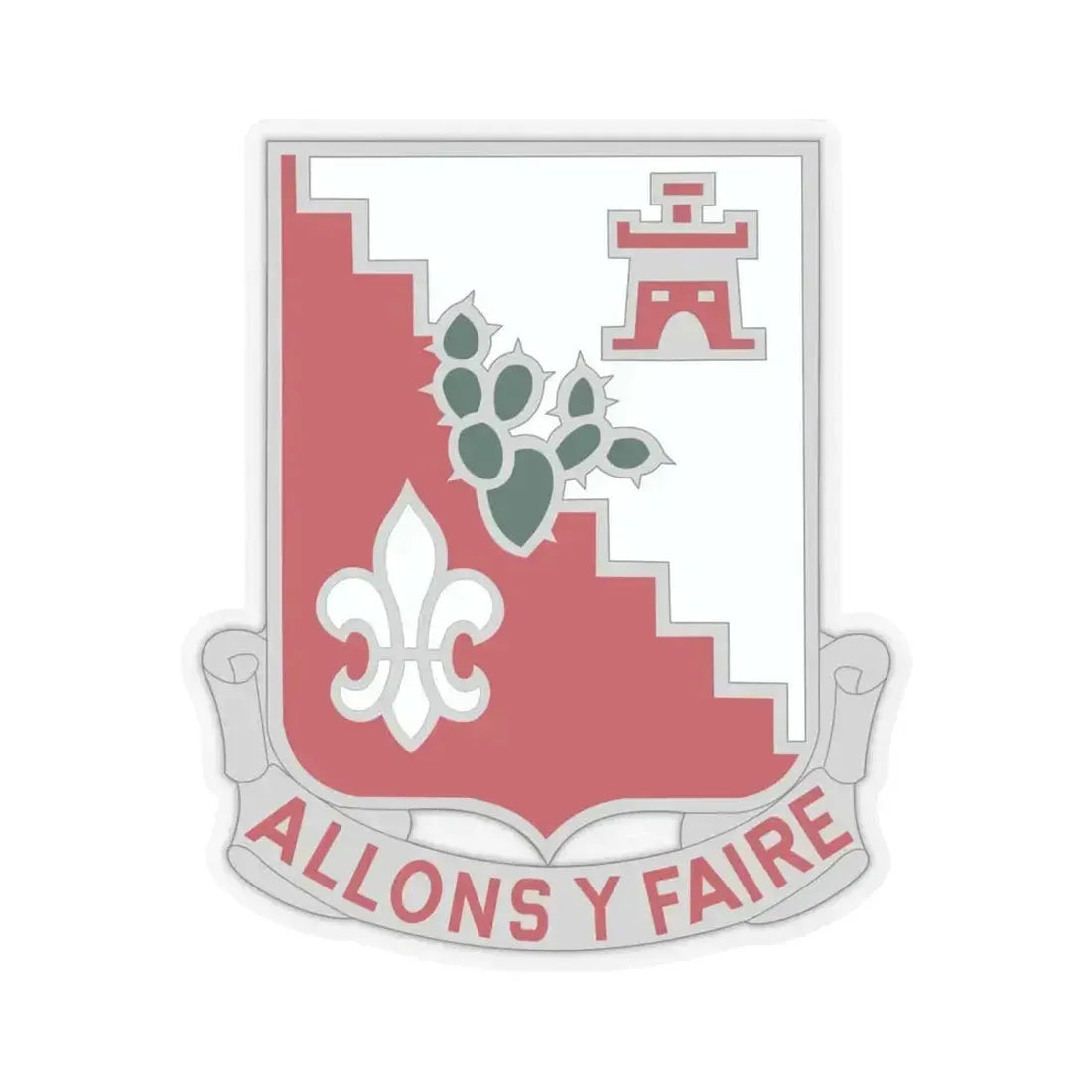 109 Engineer Battalion (U.S. Army) STICKER Vinyl Kiss-Cut Decal 6 Inch Transparent - The Sticker Space