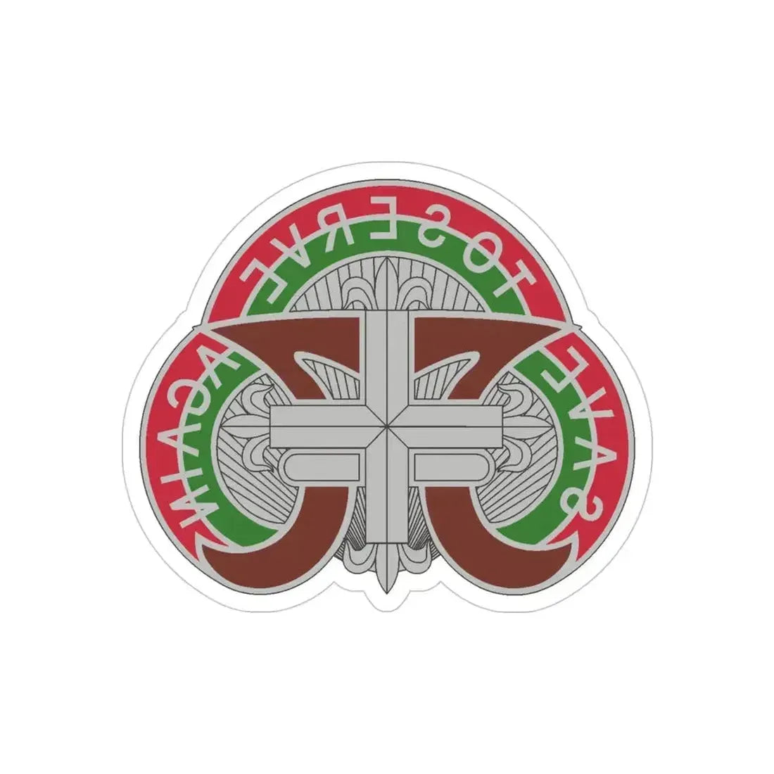109 Medical Battalion (U.S. Army) REVERSE PRINT Transparent Die-Cut STICKER - The Sticker Space
