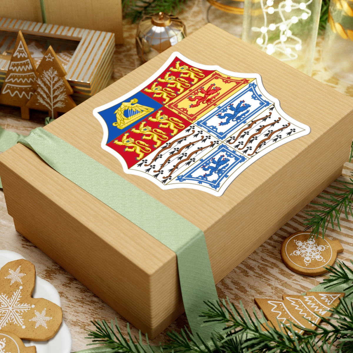 Arms of Elizabeth Bowes-Lyon (United Kingdom) (Coat of Arms) STICKER Vinyl Kiss-Cut Decal