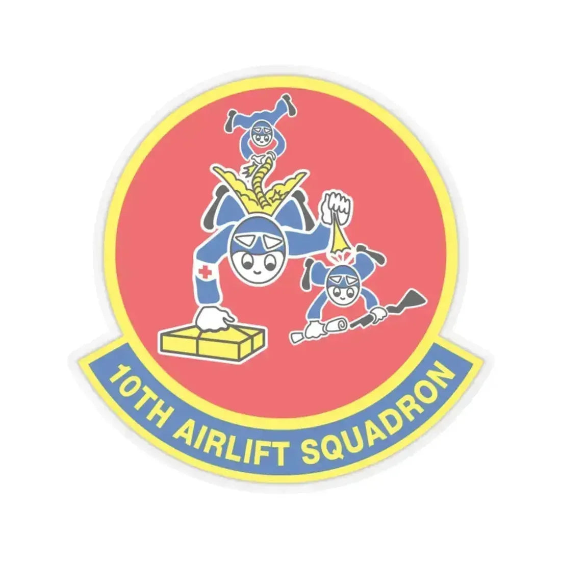 10th Airlift Squadron (U.S. Air Force) STICKER Vinyl Kiss-Cut Decal 6 Inch Transparent - The Sticker Space
