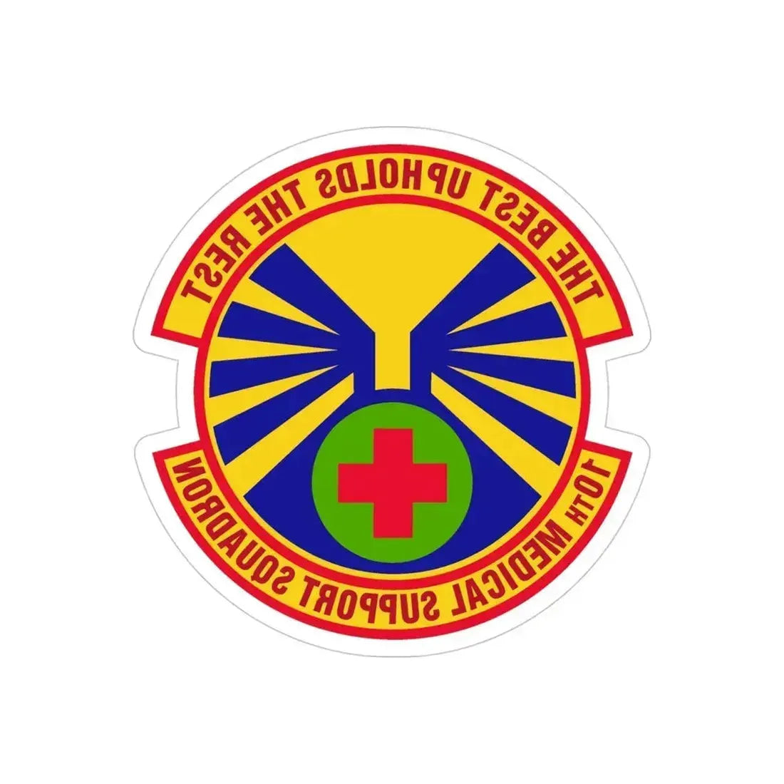10th Medical Support Squadron (U.S. Air Force) REVERSE PRINT Transparent Die-Cut STICKER - The Sticker Space