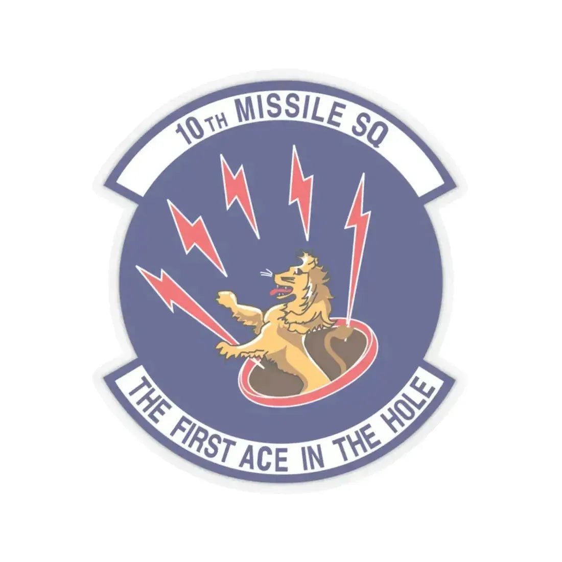 10th Missile SQ The First In The Hole (U.S. Air Force) STICKER Vinyl Kiss-Cut Decal 4 Inch Transparent - The Sticker Space