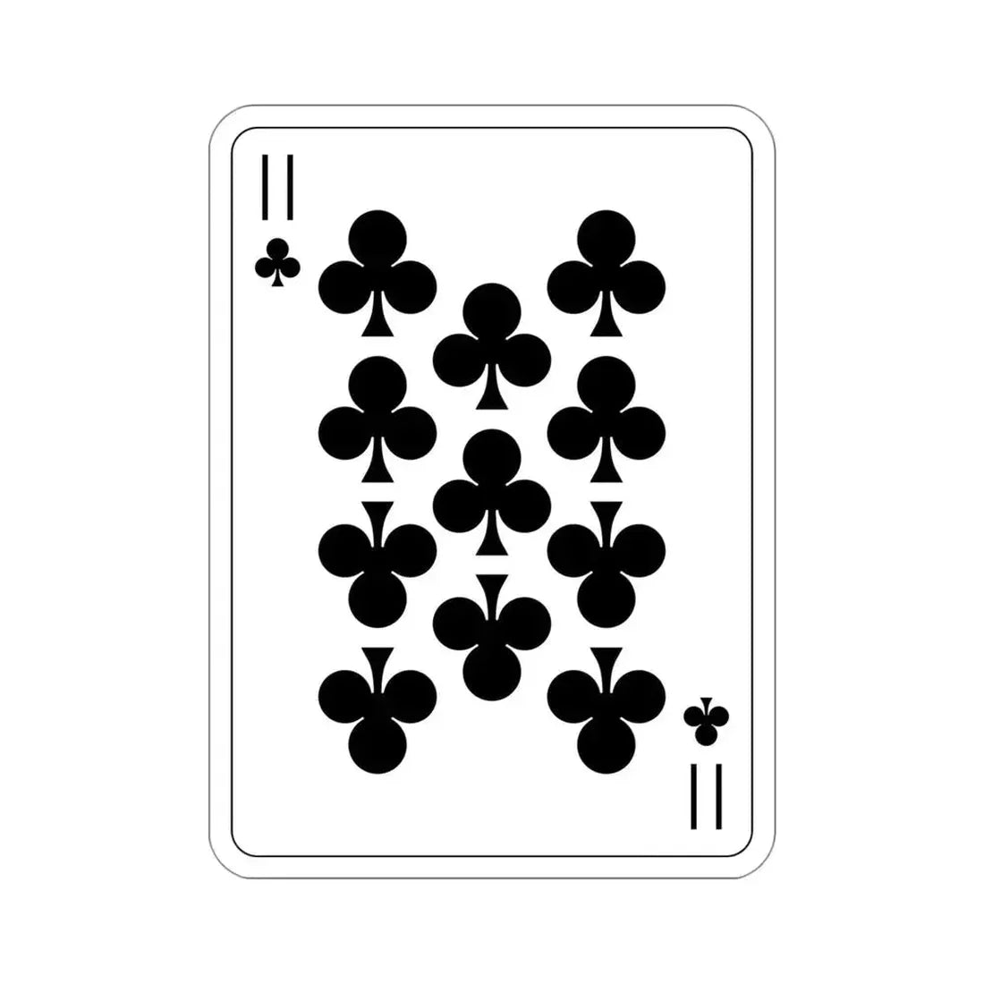 11 of Clubs Playing Card STICKER Vinyl Die-Cut Decal - The Sticker Space