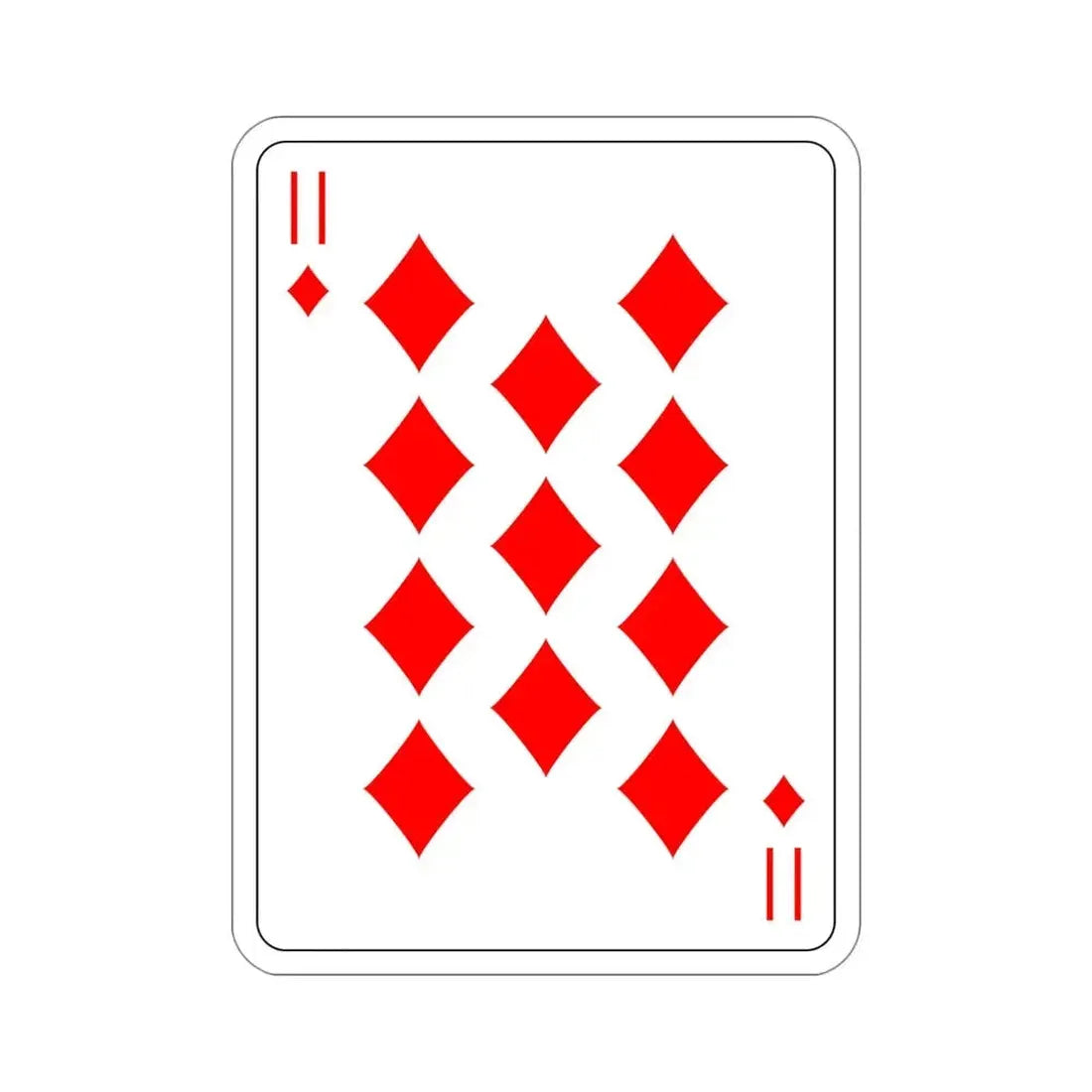 11 of Diamonds Playing Card STICKER Vinyl Die-Cut Decal - The Sticker Space