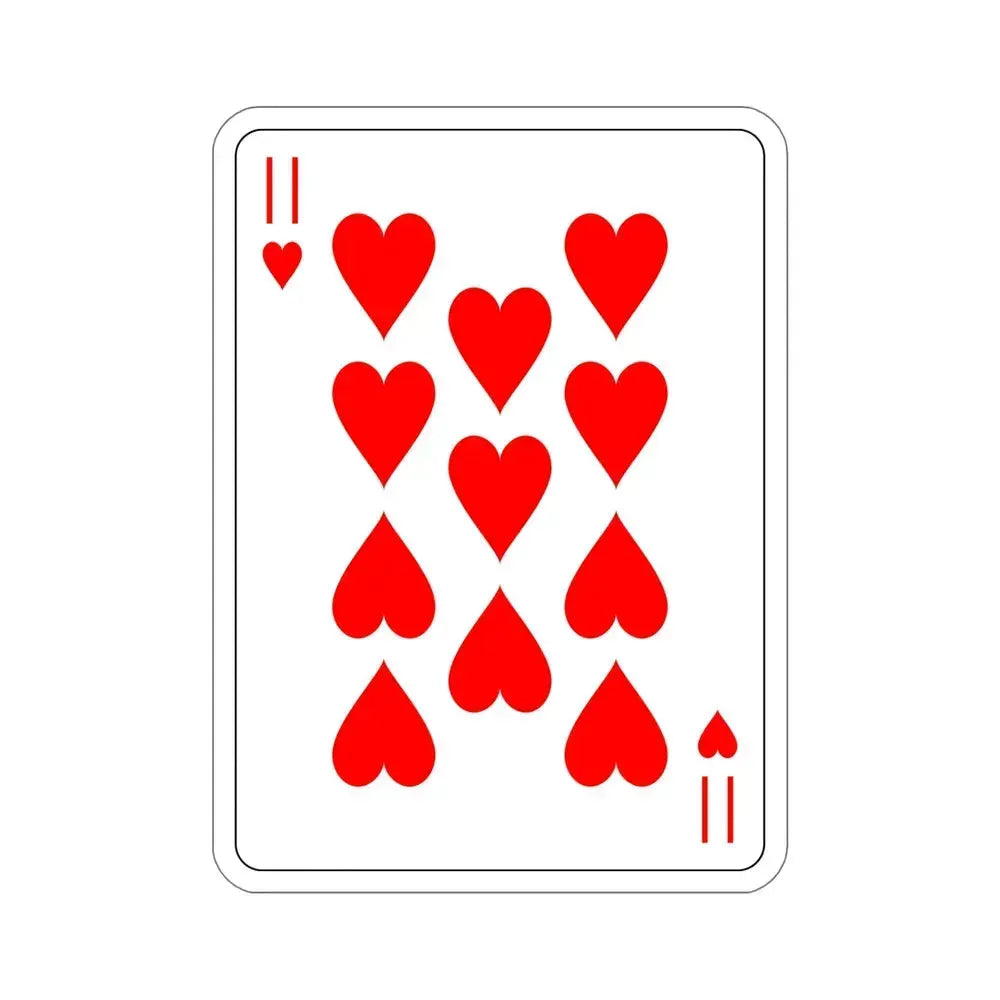 11 of Hearts Playing Card STICKER Vinyl Die-Cut Decal 6 Inch - The Sticker Space