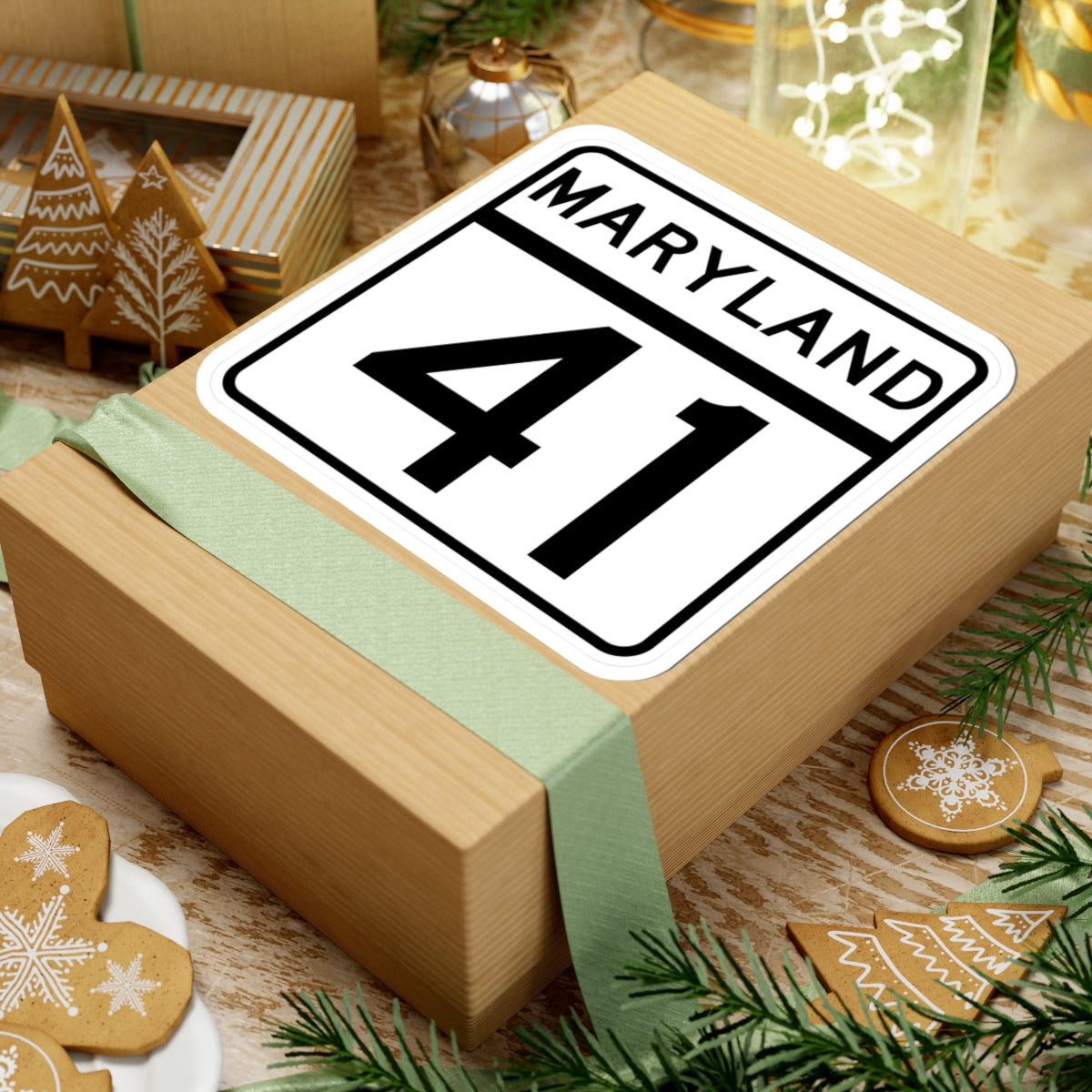 MD Route 41 (Maryland) (Road Sign) STICKER Vinyl Kiss-Cut Decal