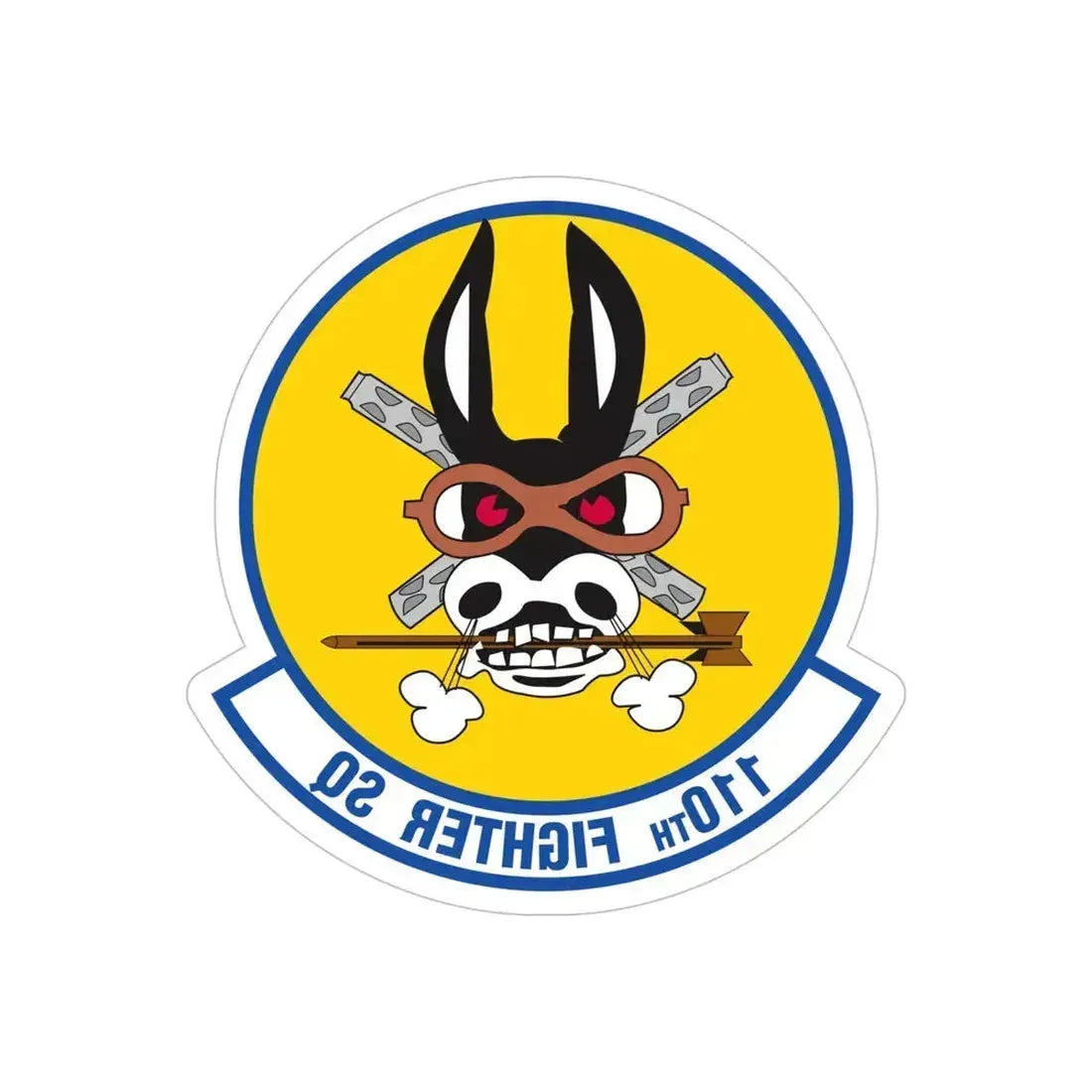 110th Fighter Squadron (U.S. Air Force) REVERSE PRINT Transparent Die-Cut STICKER - The Sticker Space