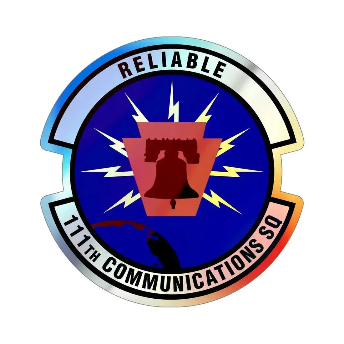 111th Communications Squadron (U.S. Air Force) Holographic STICKER Die-Cut Vinyl Decal - The Sticker Space