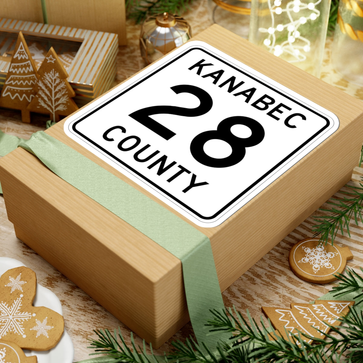 Kanabec County 28 MN (Minnesota) (Road Sign) STICKER Vinyl Kiss-Cut Decal
