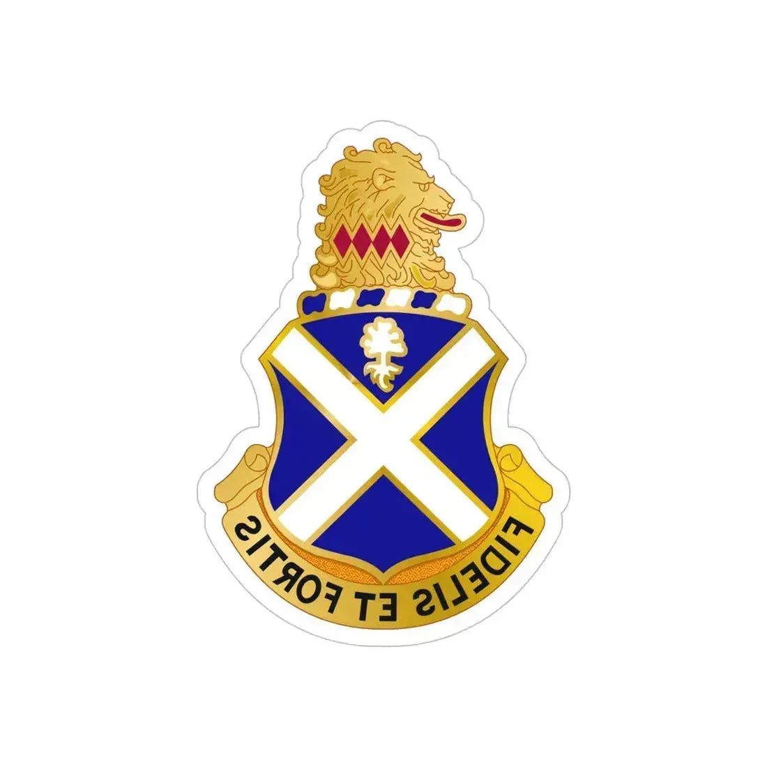 113th Infantry Regiment (U.S. Army) REVERSE PRINT Transparent Die-Cut STICKER - The Sticker Space