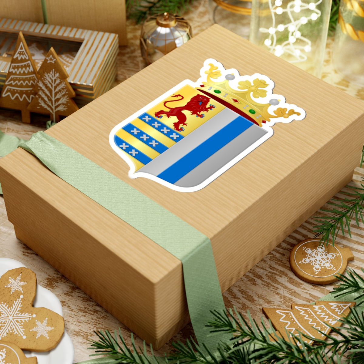 Bernisse wapen (Netherlands) (Coat of Arms) STICKER Vinyl Kiss-Cut Decal