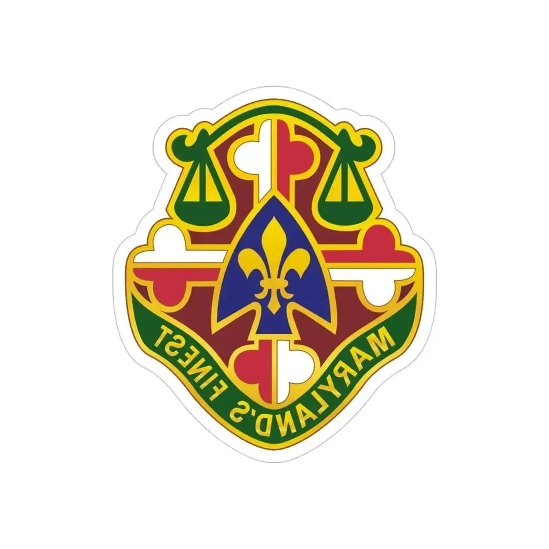 115 Military Police Battalion (U.S. Army) REVERSE PRINT Transparent Die-Cut STICKER - The Sticker Space