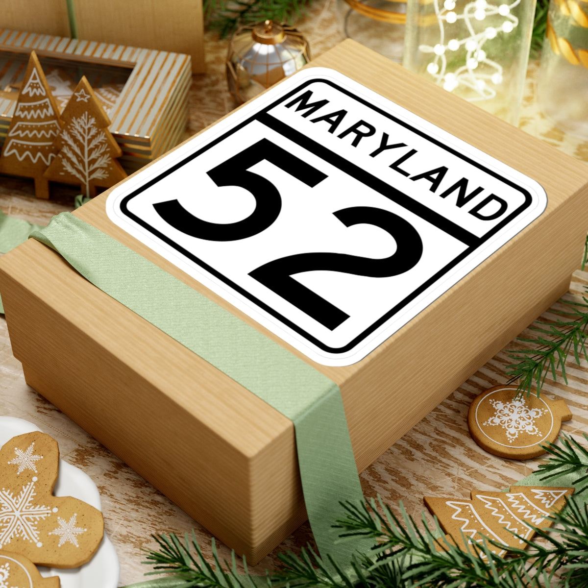 MD Route 52 (Maryland) (Road Sign) STICKER Vinyl Kiss-Cut Decal