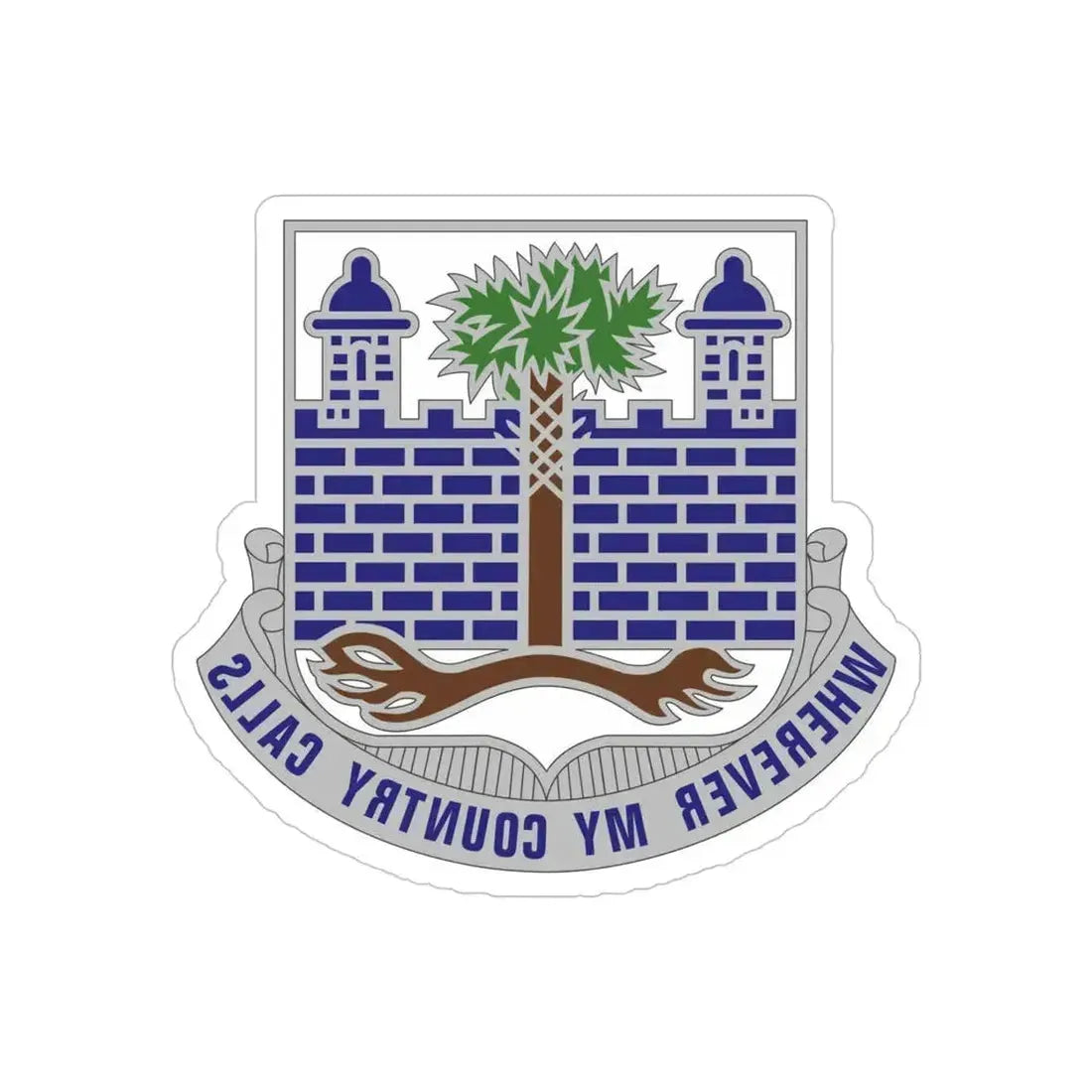 118th Infantry Regiment (U.S. Army) REVERSE PRINT Transparent Die-Cut STICKER - The Sticker Space