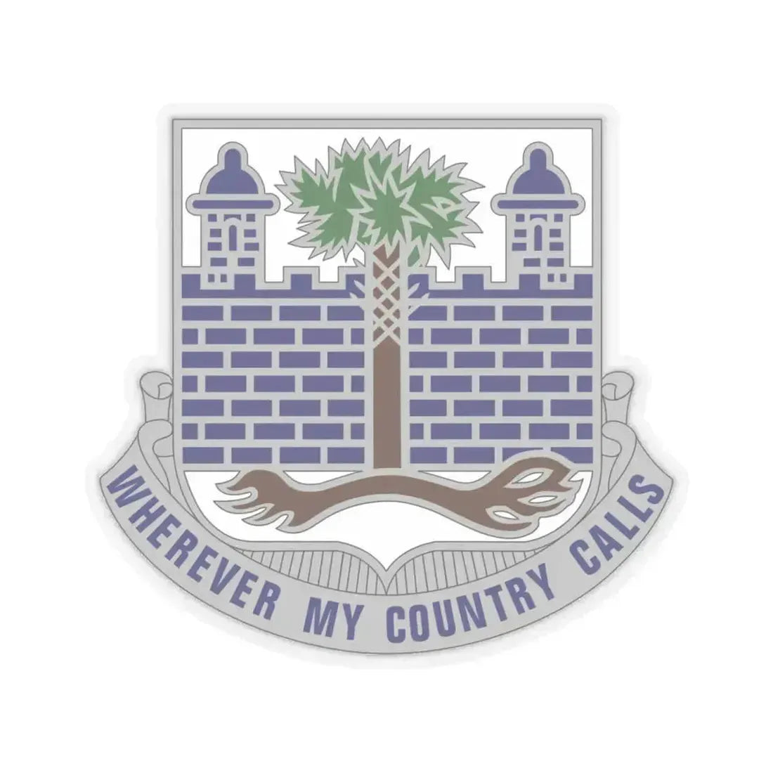 118th Infantry Regiment (U.S. Army) STICKER Vinyl Kiss-Cut Decal 6 Inch Transparent - The Sticker Space