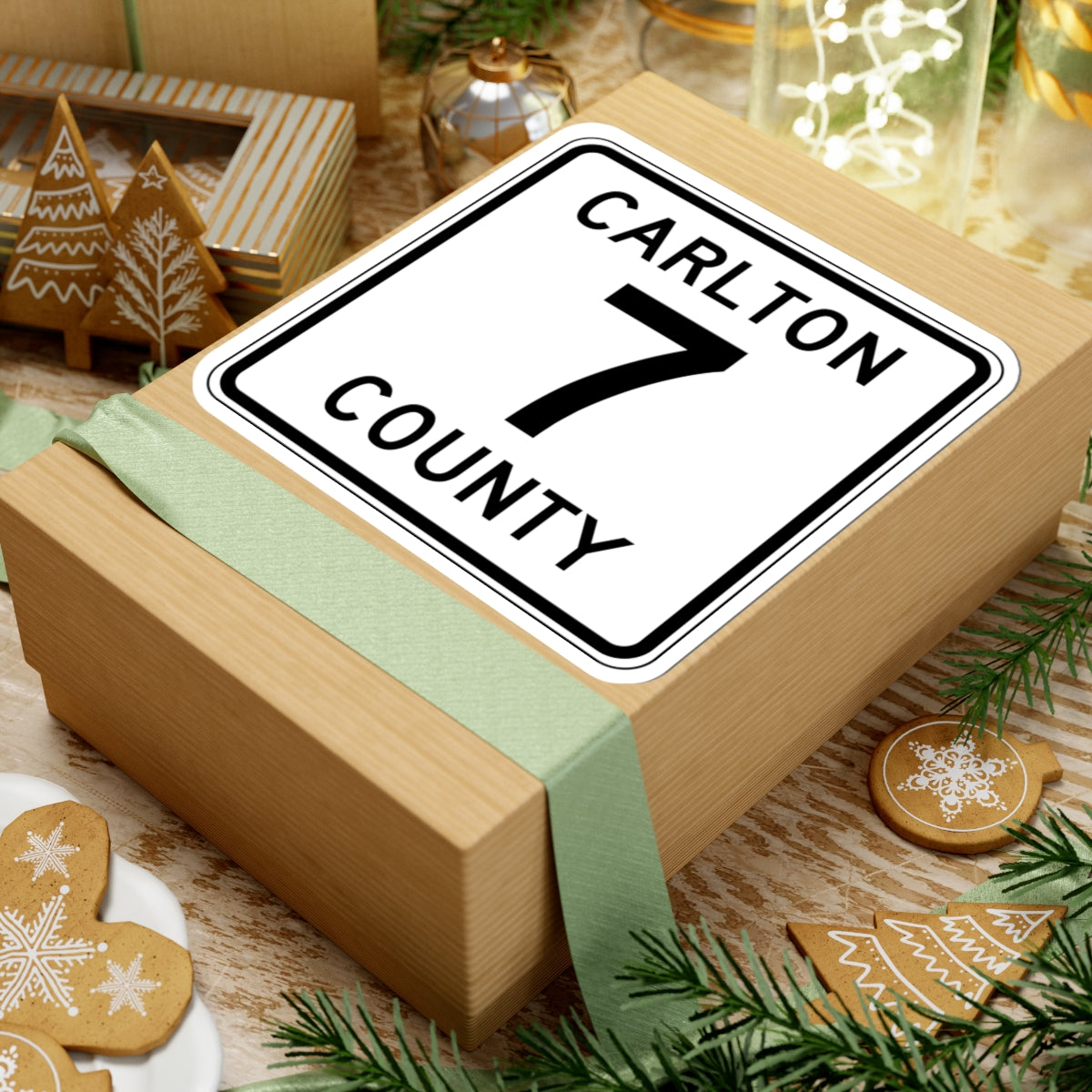 Carlton County 7 MN (Minnesota) (Road Sign) STICKER Vinyl Kiss-Cut Decal
