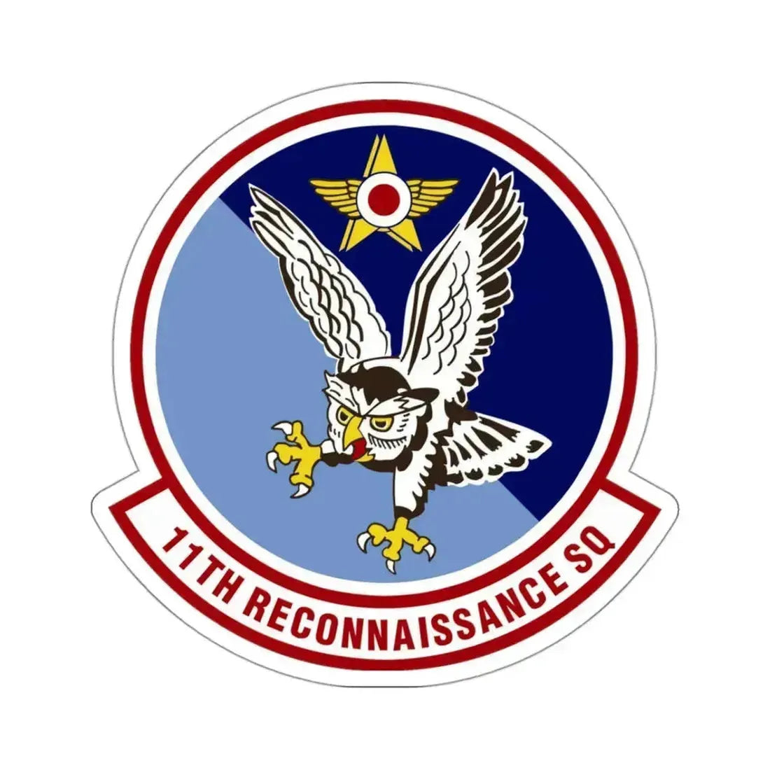 11th Reconnaissance Squadron (U.S. Air Force) STICKER Vinyl Kiss-Cut Decal 3 Inch White - The Sticker Space