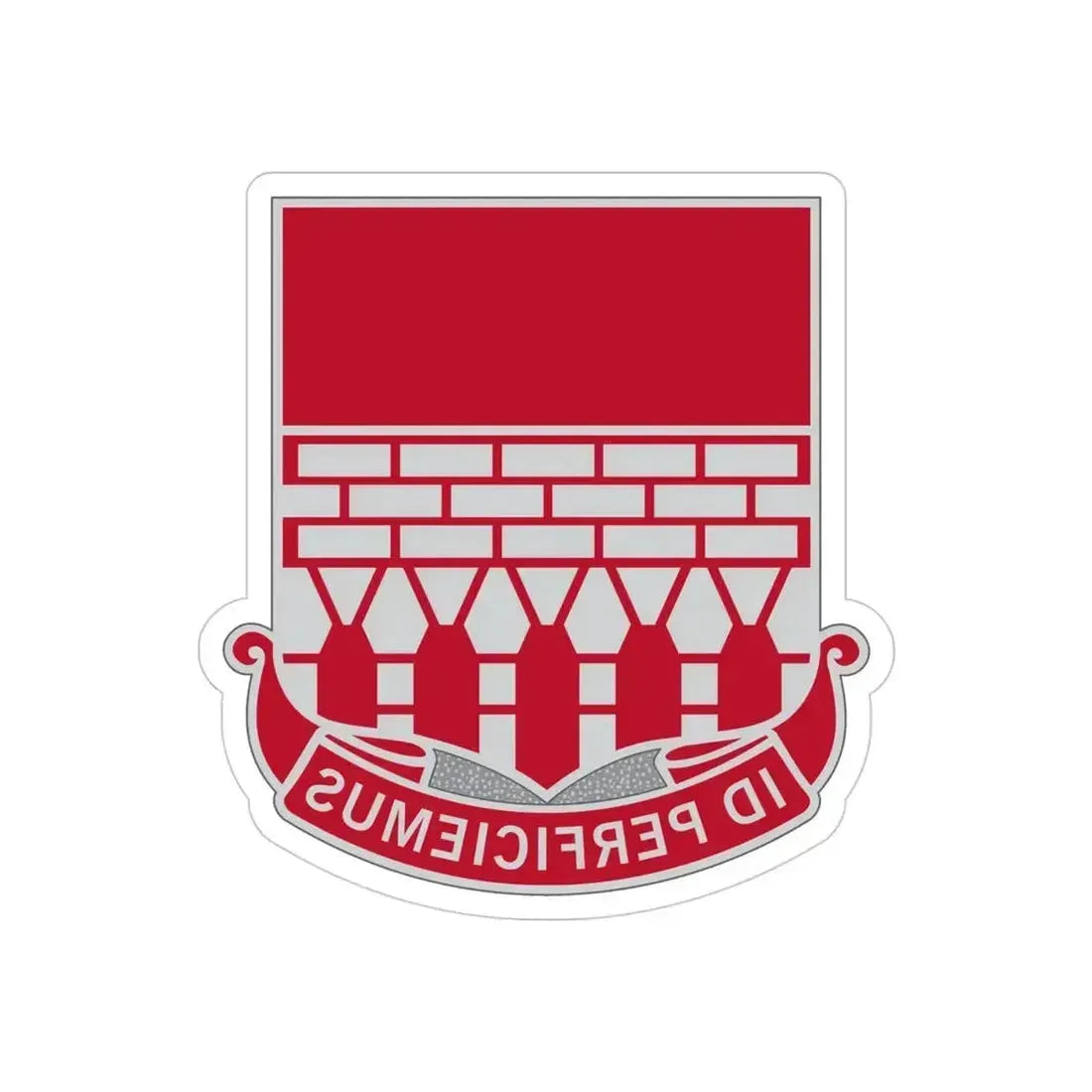 12 Engineer Battalion (U.S. Army) REVERSE PRINT Transparent Die-Cut STICKER - The Sticker Space