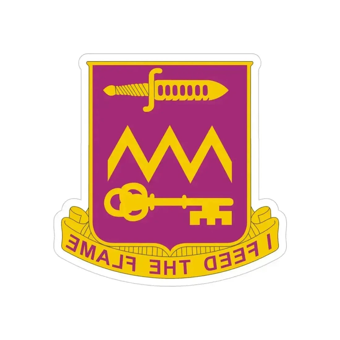 12 Ordnance Battalion (U.S. Army) REVERSE PRINT Transparent Die-Cut STICKER - The Sticker Space