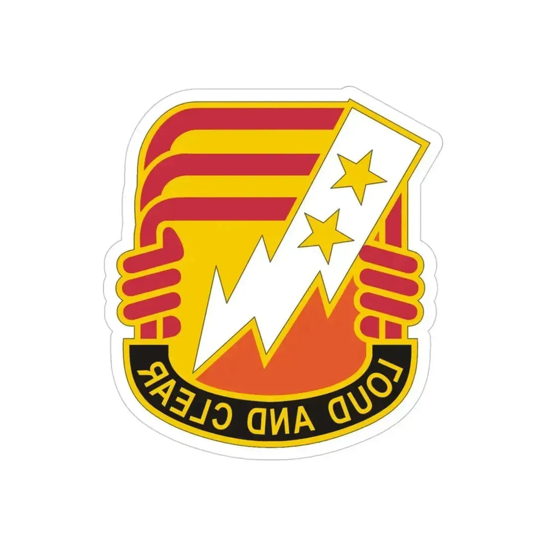 12 Signal Group (U.S. Army) REVERSE PRINT Transparent Die-Cut STICKER - The Sticker Space