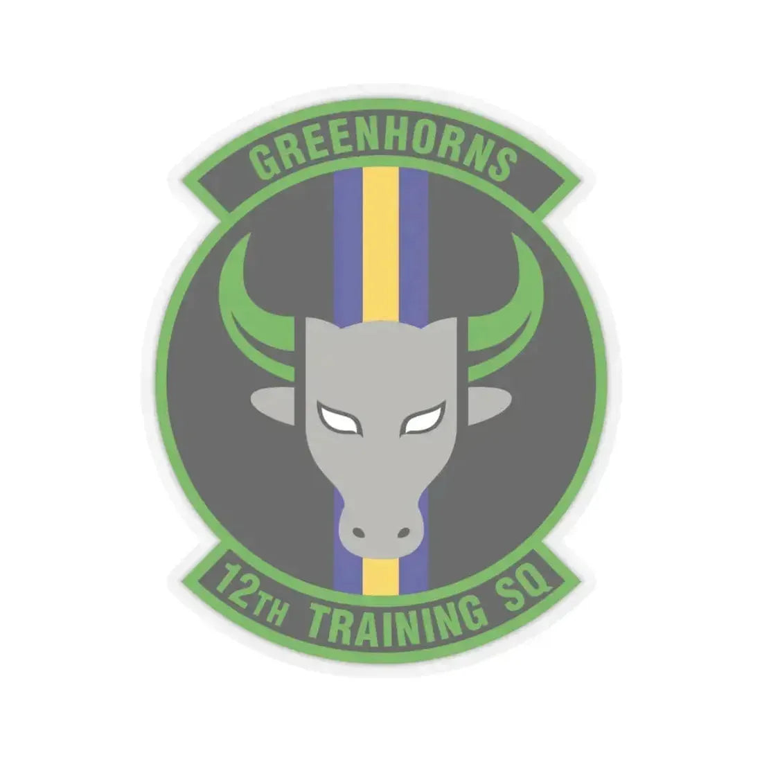12 Training Sq AETC (U.S. Air Force) STICKER Vinyl Kiss-Cut Decal 6 Inch Transparent - The Sticker Space